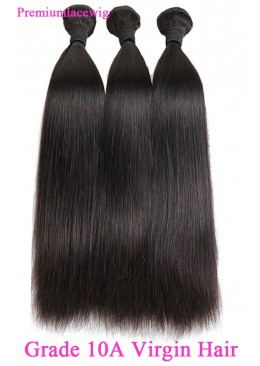 10A Straight Brazilian Virgin Hair Bundles Natural Color 18inch 1pc