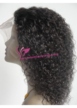 10inch 1b# curly full lace wig PWC332