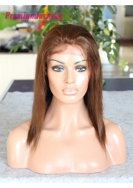 12inch color3 Brazilian hair straight lace front wig