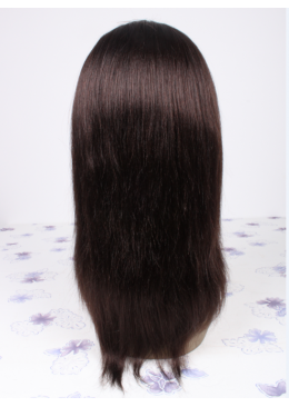 12inch Brazilian hair natural straight lace front wig