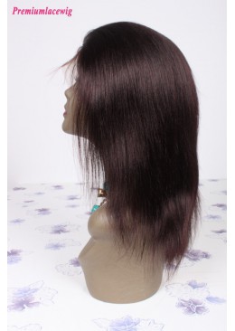 12inch Straight Chinese Virgin Hair Full Lace Wigs Color 1B