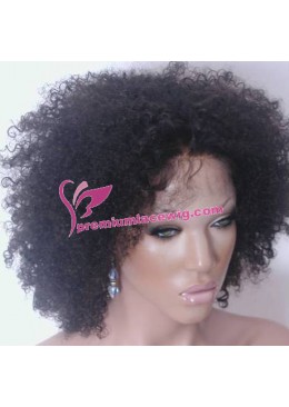14inch 1b# kinky curl full lace wig PWS377