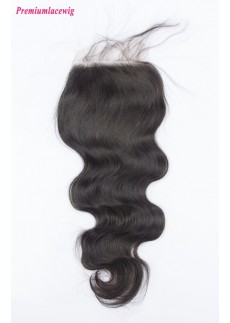 14inch Body Wave Silk Base Closure Peruvian Hair