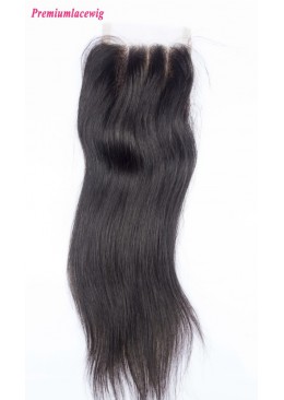 14inch Brazilian Hair Lace Closure Straight Three Part