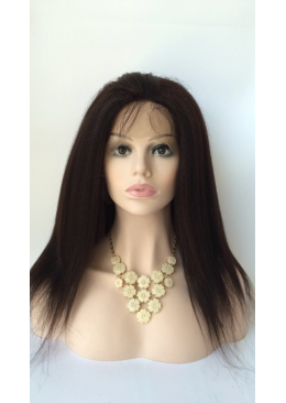 Brazilian Kinky Straight lace front wig 14inch