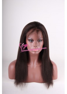 16inch chinese virgin kinky straight hair full lace wig PWS062