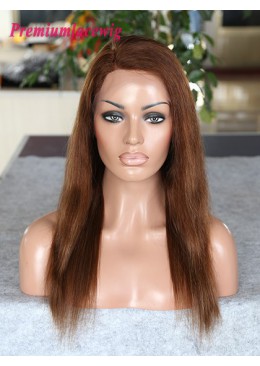 Malaysian Hair Straight lace front wig 16inch color 4