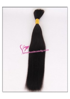 16inch natural color straight brazilian virgin hair bulk PWL104