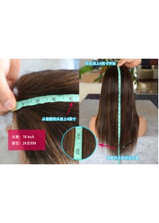 18 inch color 2 with highlite 30 Peruvian hunman hair Full Lace Wigs