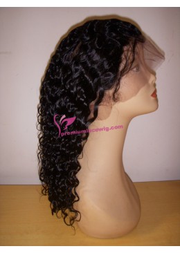 18inch 1# deep wave full lace wig PWS354