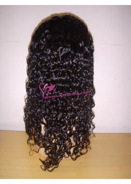 18inch 1# deep wave full lace wig PWS359