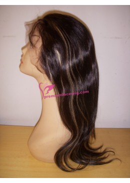 18inch color 1b Highlight 27 straight full lace wig