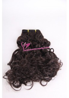 18inch 2# curly hand made hair weft PWC296