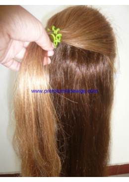 18inch 4/6/30/27A indian remy hair full lace wig PWC439