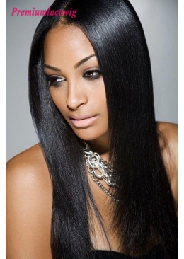 18inch Yaki Straight Brazilian Full Lace Wig Natural Color