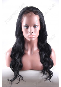 20 inch color 1 body wave indian virgin hair full lace wig PWA-665