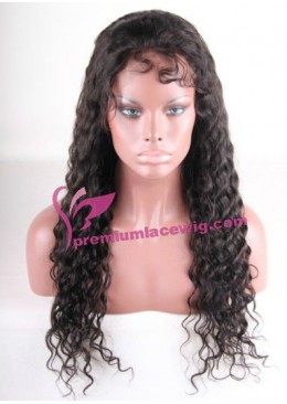 22 inch color 1b malaysian hair deep wave full lace wig