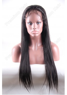 22 inch color 1b natural straight Chinese virgin hair wig PWA-659