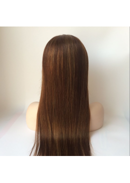 22inch color4 Brazilian hair straight lace front wig