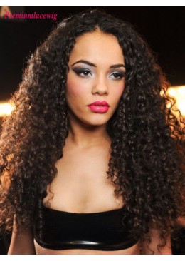 Afro Curly Brazilian Full Lace Human Hair Wigs 20inch