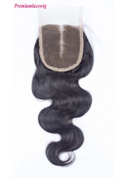 Body Wave Mongolian Lace Closure Middle Part 14inch