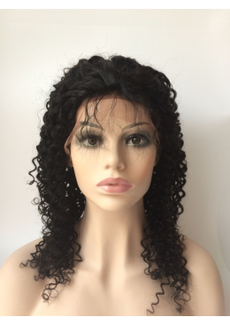 Brazilian deep curly full lace wig 18inch