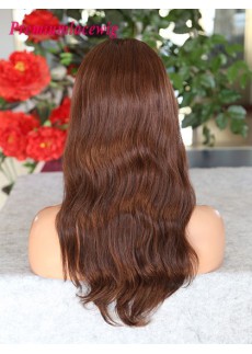 Brazilian Full Lace Wig Color4 Natural Wave 18inch 