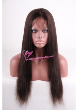 20inch Chinese virgin hair full lace wig Light Yaki PWS216