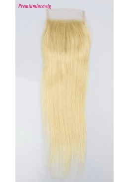 Color 613 Straight Peruvian Hair Lace Closure 12inch
