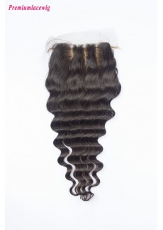Deep Wave Malaysian Hair Silk Base Closure 16inch