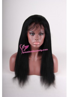 Malaysian Hair full lace wig kinky straight 16inch Instock