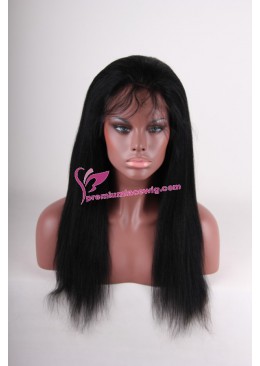 Malaysian Hair full lace wig kinky straight 16inch Instock