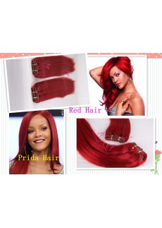 18inch straight brazilian red hair weave PWA-594