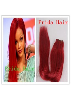 high quality 10-28 inch virgin malaysian red human hair weaving, no tangle PWA-593
