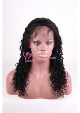 Indian remy hair water wave lace wig PWS226