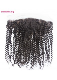 Kinky Curly Malaysian Hair 13x4 Lace Frontal 14inch