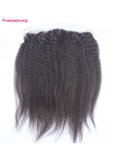 Kinky Straight Lace Frontal Brazilian Hair 13X4 12inch