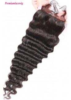 Lace Closure Mongolian Hair Deep Wave 12inch
