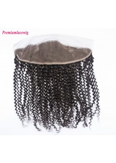 Lace Frontal Kinky Curly Peruvian Hair 13X4 14inch