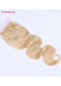 Malaysian Lace Closure Body Wave Hair Color 613 12inch