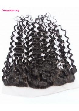Mongolian Hair Lace Frontal 13x4 Deep Wave 14inch