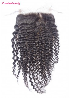Peruvian Kinky Curly Lace Closure Free Part 16inch
