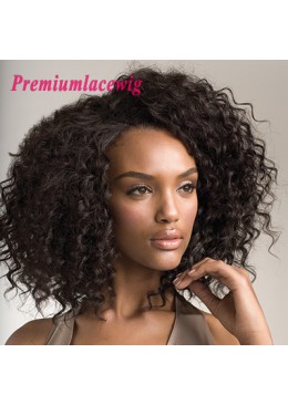 Premium Full Lace Human Hair Wigs Brazilian Hair Curly 14inch