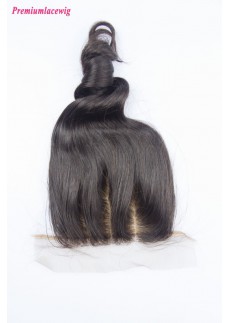 Silk Base Closure Brazilian Loose Wave Hair Three Part 14inch
