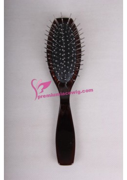 Steel wig combs black 1pc