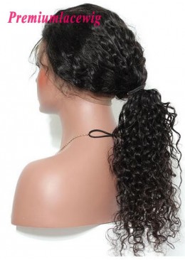 360 Lace Wigs Indian Hair Deep Curly 150% Hair Density 18inch