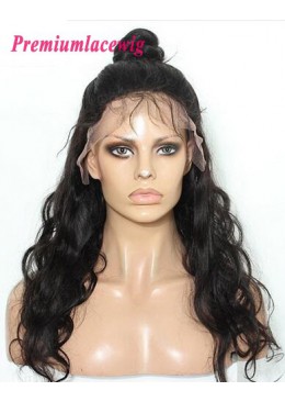 Body Wave 360 Lace Frontal Wigs Pre Plucked Peruvian Hair 20inch