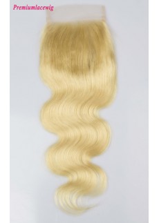 Brazilian Blonde Lace Closure Body Wave Color 613 12inch