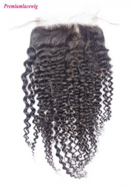 Brazilian Kinky Curly Hair Lace Closure Hair 16inch