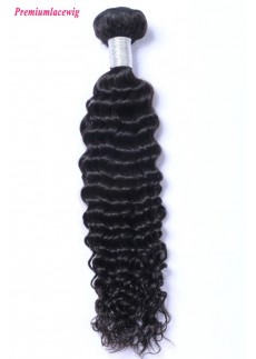 Deep Wave Hair Extensions Indian Human Hair 1 Bundle 16inch